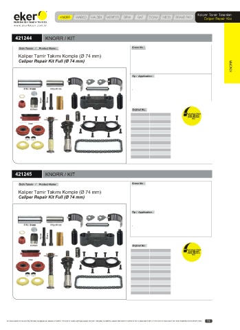 Catalogs auto parts for car and truck