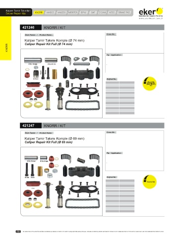 Catalogs auto parts for car and truck