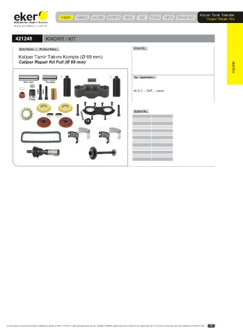 Catalogs auto parts for car and truck