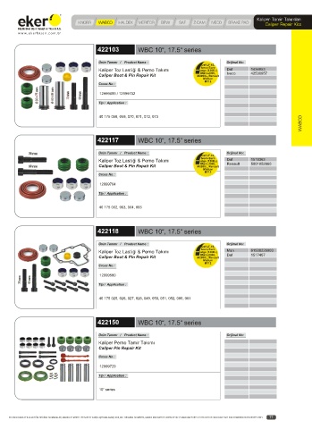 Catalogs auto parts for car and truck