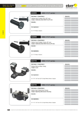 Catalogs auto parts for car and truck