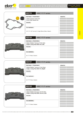 Catalogs auto parts for car and truck