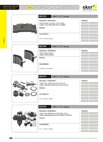 Catalogs auto parts for car and truck