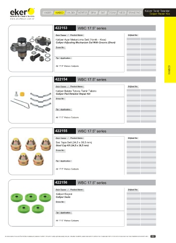 Catalogs auto parts for car and truck