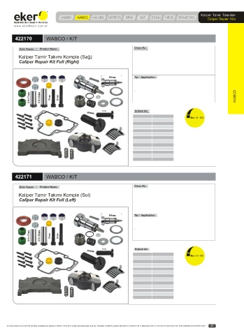 Catalogs auto parts for car and truck