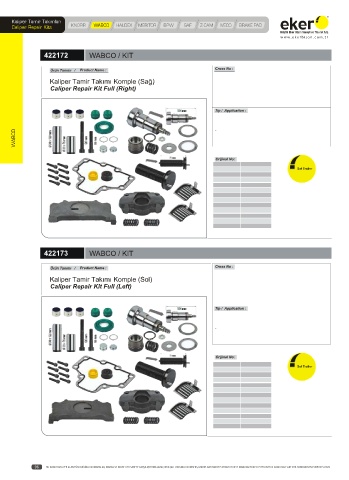 Catalogs auto parts for car and truck