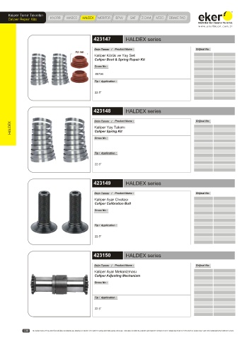 Catalogs auto parts for car and truck