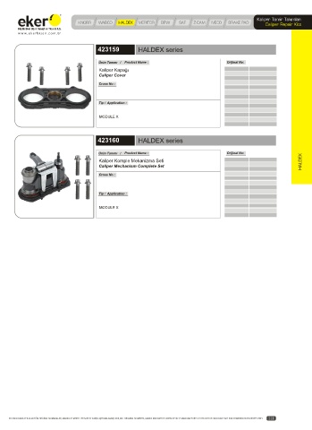 Catalogs auto parts for car and truck