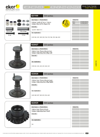 Catalogs auto parts for car and truck