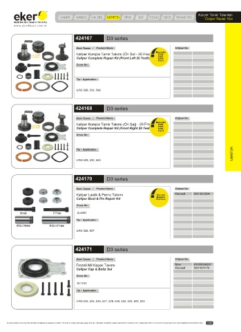 Catalogs auto parts for car and truck