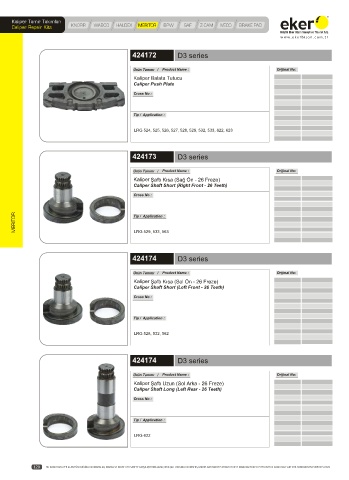 Catalogs auto parts for car and truck