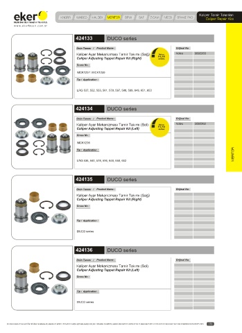 Catalogs auto parts for car and truck