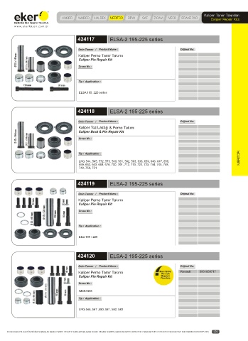 Catalogs auto parts for car and truck