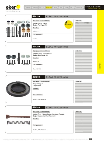 Catalogs auto parts for car and truck