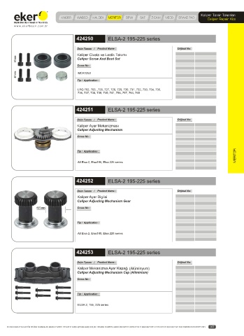 Catalogs auto parts for car and truck