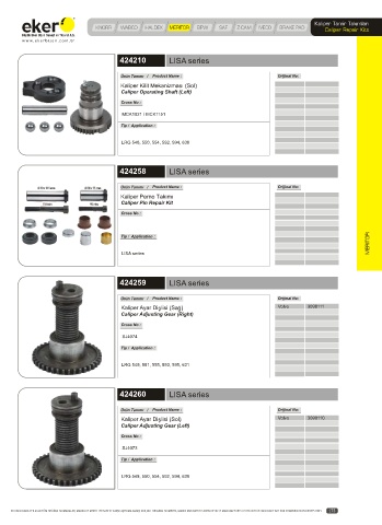 Catalogs auto parts for car and truck