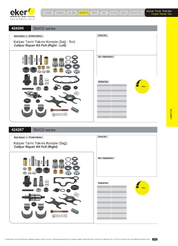 Catalogs auto parts for car and truck