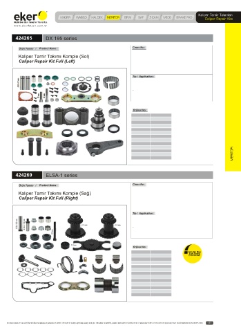 Catalogs auto parts for car and truck