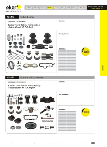 Catalogs auto parts for car and truck