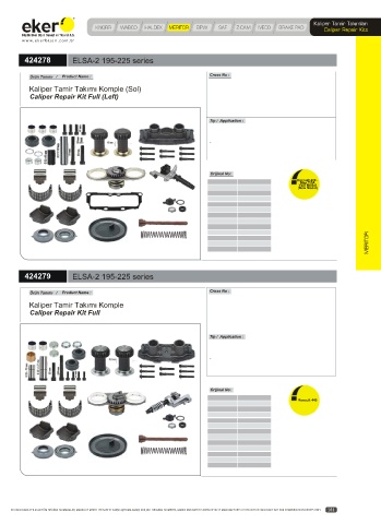 Catalogs auto parts for car and truck