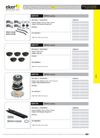 Catalogs auto parts for car and truck