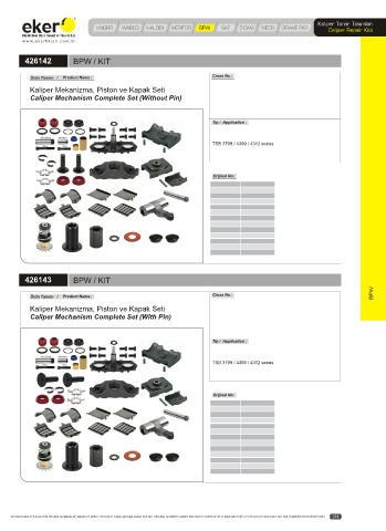 Catalogs auto parts for car and truck