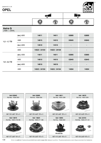 Spare parts cross-references