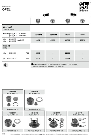 Spare parts cross-references