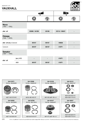 Spare parts cross-references