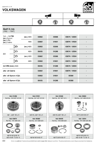 Spare parts cross-references