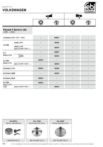 Spare parts cross-references