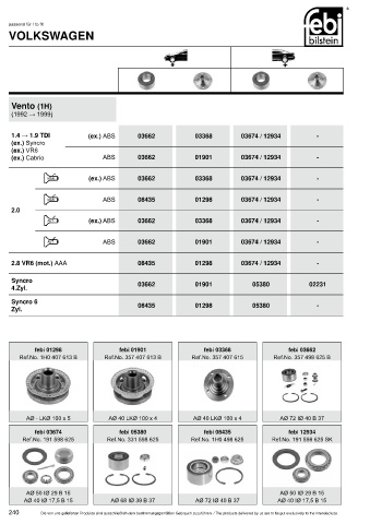 Spare parts cross-references