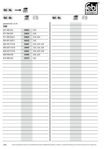 Spare parts cross-references