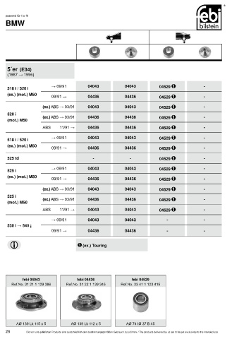 Spare parts cross-references