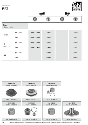 Spare parts cross-references