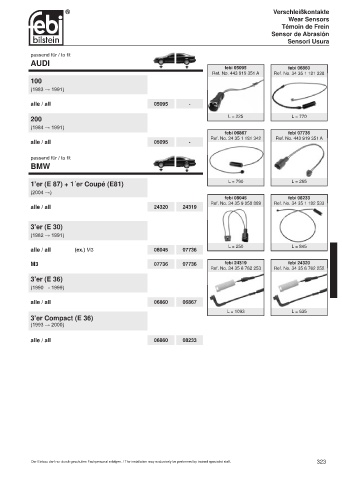 Spare parts cross-references