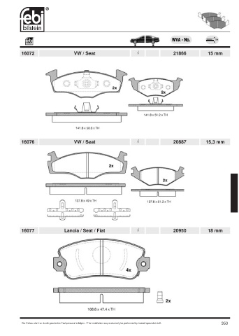 Spare parts cross-references