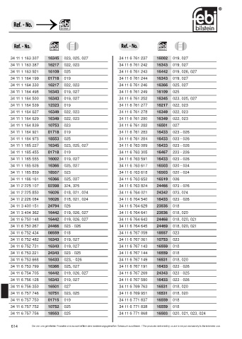 Spare parts cross-references