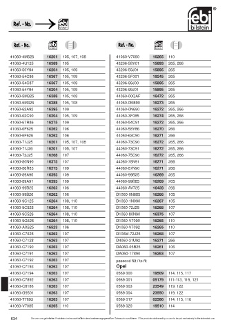 Spare parts cross-references