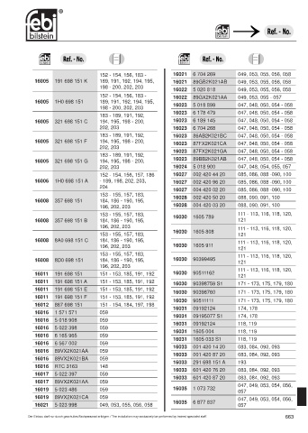 Spare parts cross-references