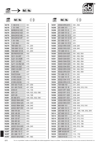 Spare parts cross-references