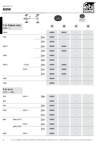 Spare parts cross-references