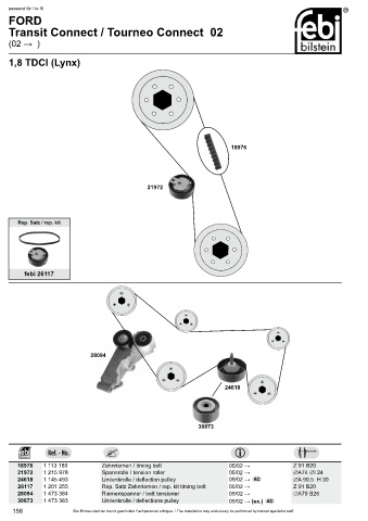 Spare parts cross-references