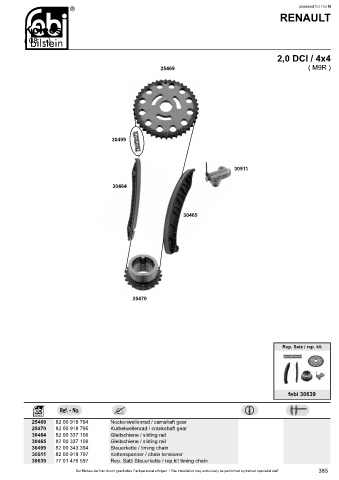 Spare parts cross-references