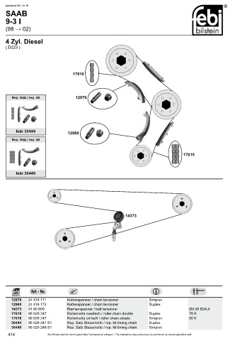 Spare parts cross-references