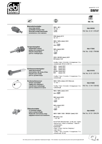 Spare parts cross-references