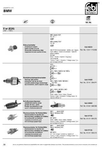 Spare parts cross-references