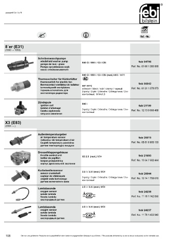 Spare parts cross-references