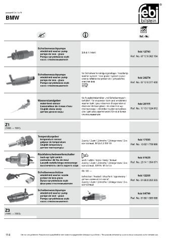 Spare parts cross-references