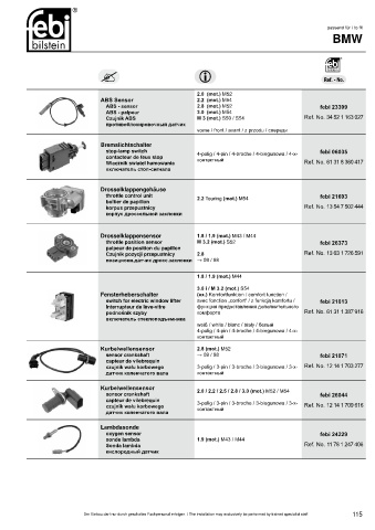 Spare parts cross-references